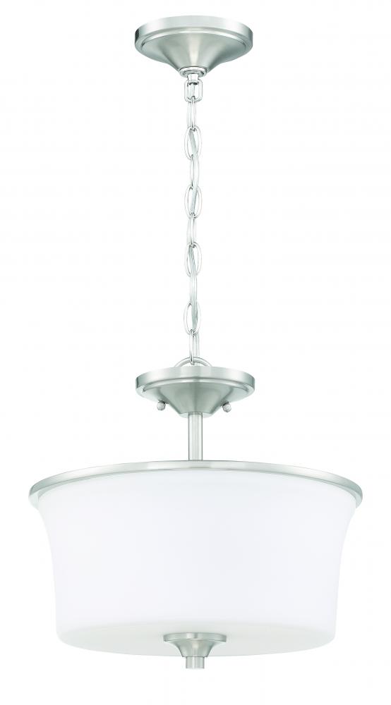 2-Light Convertible Semi Flush