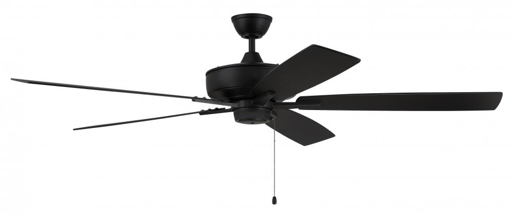 60" Flat Black Ceiling Fan