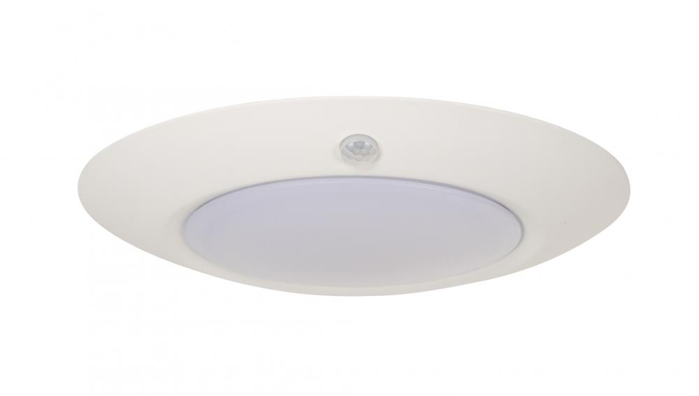 6" LED Flushmount w/Motion Sensor, 15w, Title 24, JA8, Wet Rated