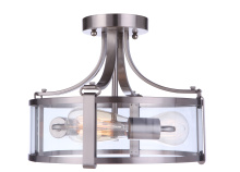 Craftmade 55353-BNK - 3-Light Semi Flush