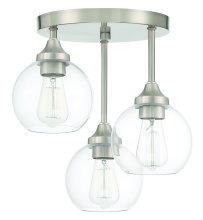 Craftmade 56253-BNK - 3-Light Semi Flush