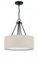 Craftmade 56593-FB - Duke 3 Light 18" Pendant in Flat Black