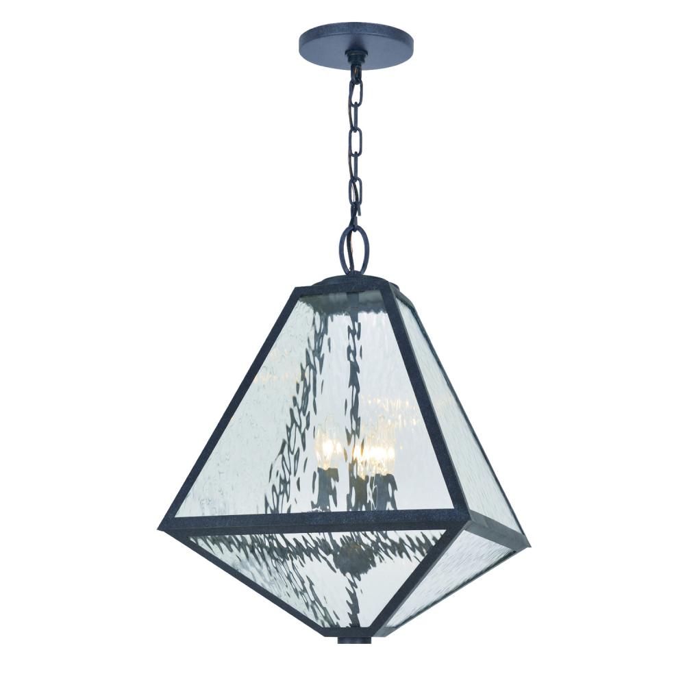 Brian Patrick Flynn Glacier 3 Light Black Charcoal Outdoor Pendant