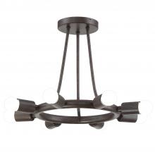 Crystorama 9043-CZ - 8 Light Semi Flush Mount