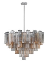 Crystorama ADD-316-CH-AU - Addis 16 Light Polished Chrome Chandelier