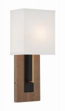 Crystorama BRE-A3633-MK-VG - 1 Light Matte Black + Vibrant Gold Sconce