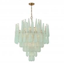 Crystorama OLL-6008-AG-GR - Ollie 21 Light Aged Brass Chandelier