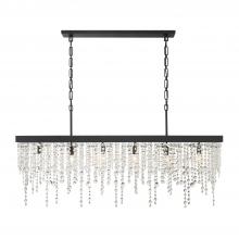 Crystorama WIN-617-BF-CL-MWP - Winham 6 Light Black Forged Chandelier