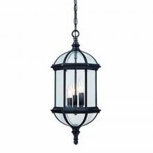  5274BK - Dover Collection Hanging Lantern 3-Light Outdoor Matte Black Light Fixture