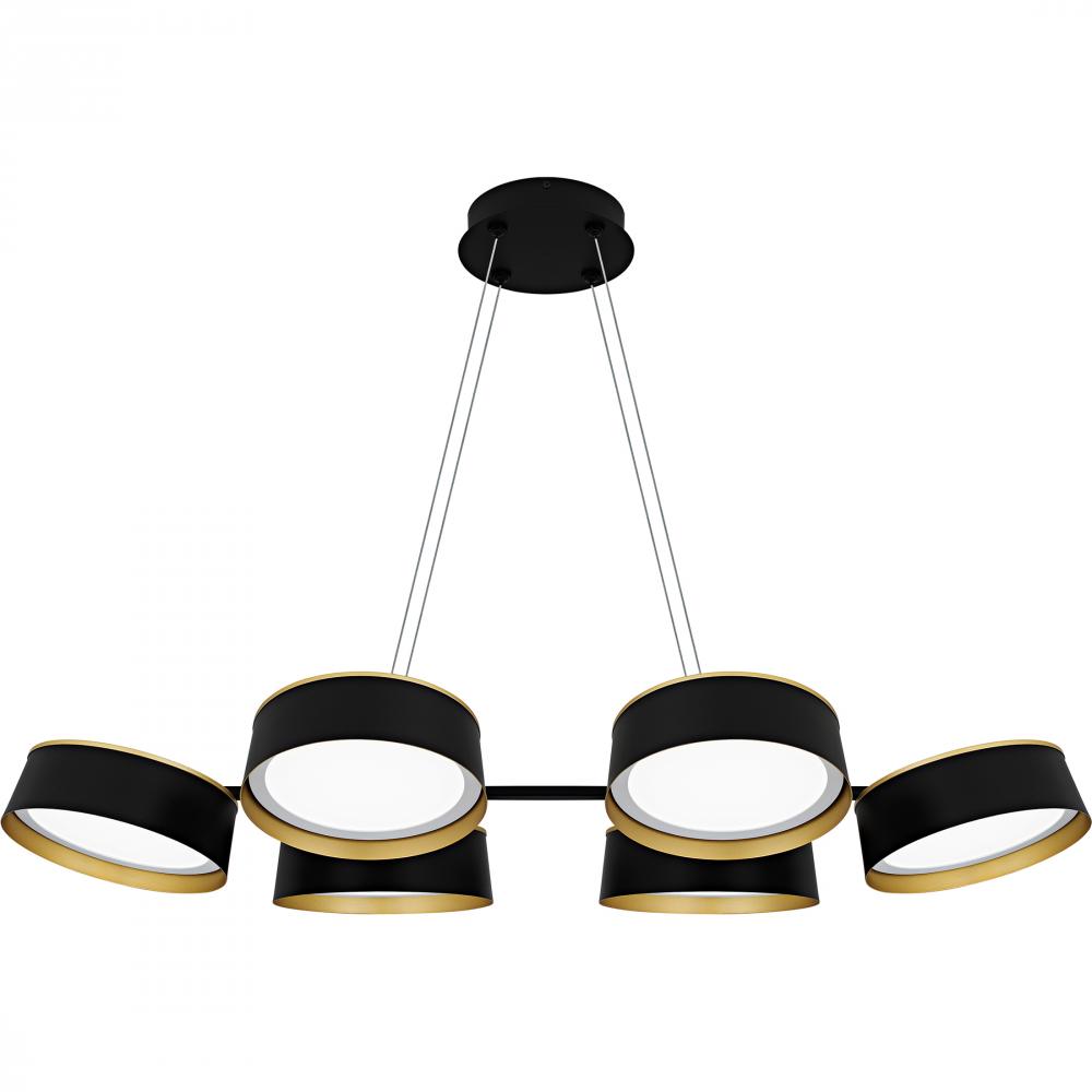 Byrnes Matte Black Linear Chandelier