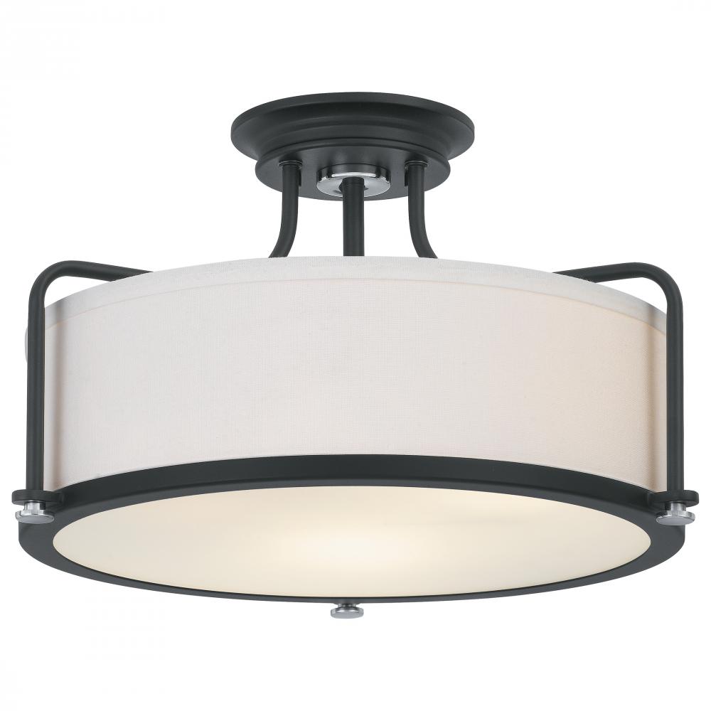 3 Light Semi-Flush Mount