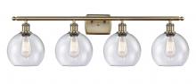 Innovations Lighting 516-4W-AB-G124 - Athens - 4 Light - 38 inch - Antique Brass - Bath Vanity Light