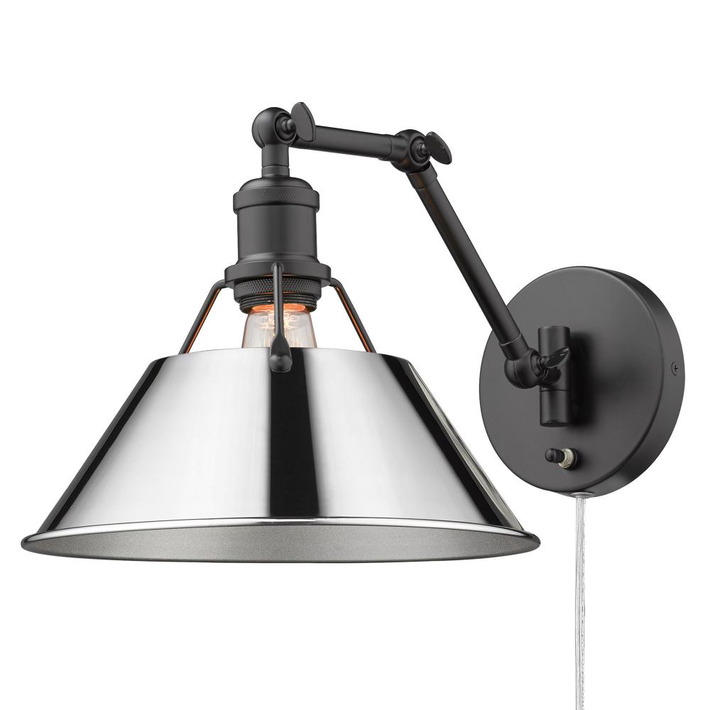 Orwell Articulating Wall Sconce in Matte Black with Chrome