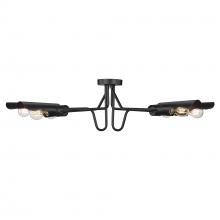 Golden 1040-6SF BLK - 6 Light Semi-Flush in Matte Black