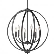 Golden 3167-6 BLK - 6 Light Chandelier