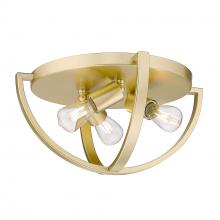 Golden 3167-FM15 OG - 3 LIGHT FLUSH MOUNT