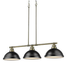 Golden 3602-3LP AB-BLK - Duncan 1-Light Pendant with Chain in Chrome with Clear Glass