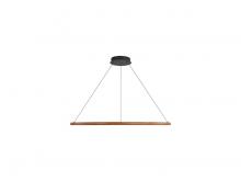 Golden 5460-35 WA - Veritas 35" LED Ring Chandelier in Walnut