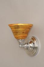 Toltec Company 40-CH-454 - One Light Chrome Firré Saturn Glass Wall Light