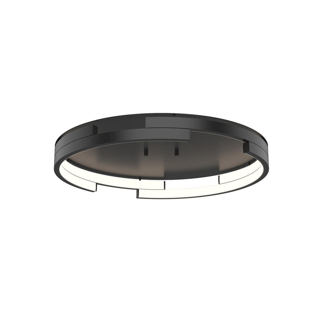 Anello Minor 19-in Black LED Flush Mount