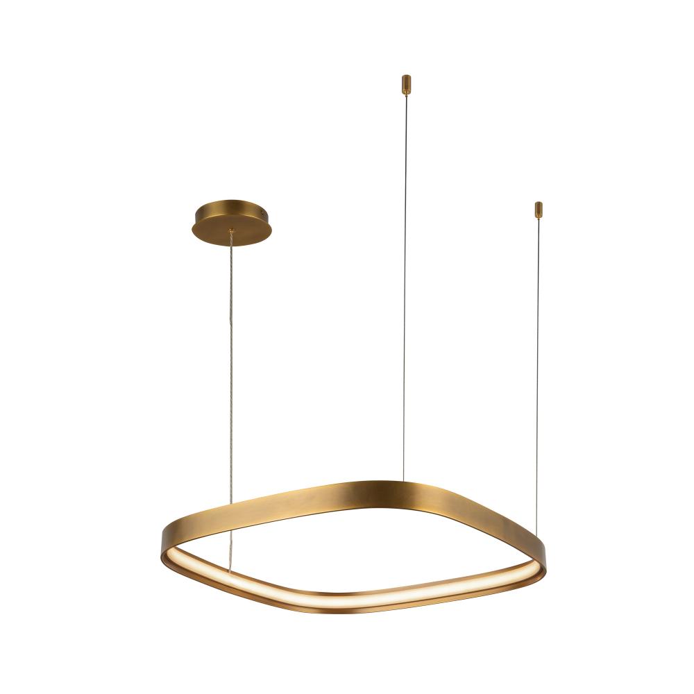 Yukon 19-in Vintage Brass LED Pendant