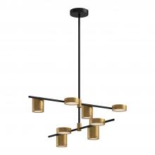 Kuzco Lighting Inc CH96840-BK/BG-UNV - Jayden 40-in Black/Brushed Gold LED Chandeliers