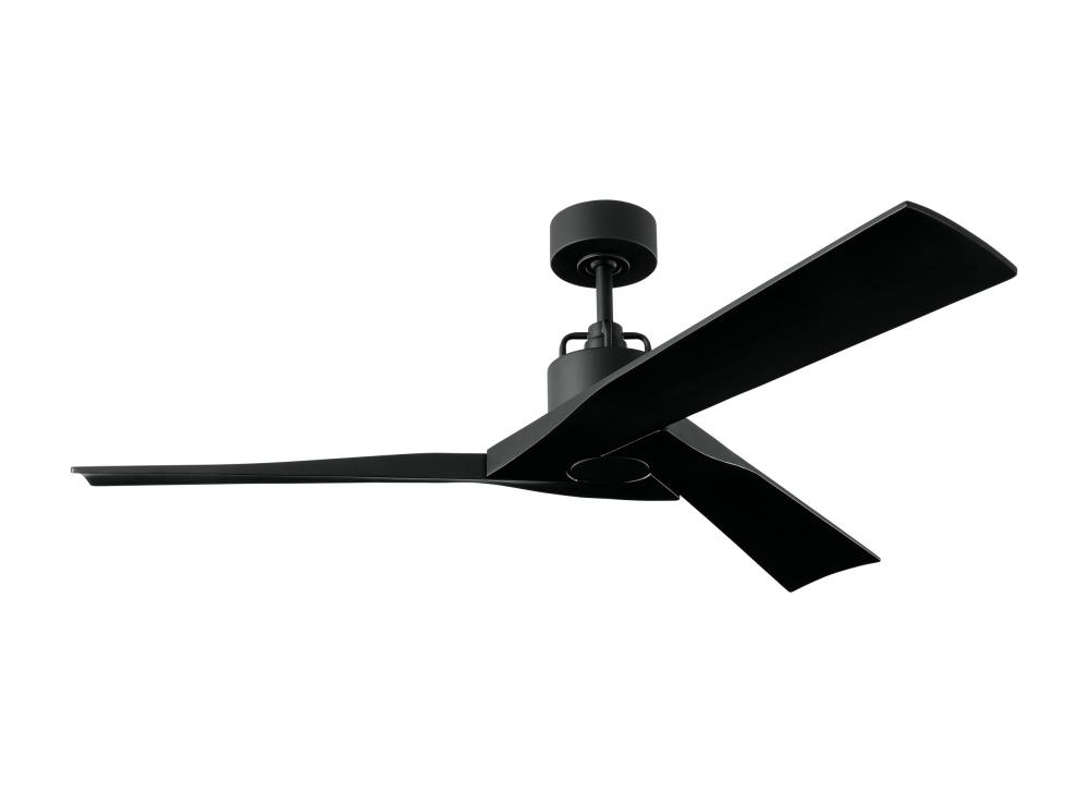 Alma 52-inch indoor/outdoor Energy Star smart ceiling fan in midnight black finish