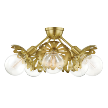 Mitzi by Hudson Valley Lighting H353605-AGB - 5-Light Semi Flush