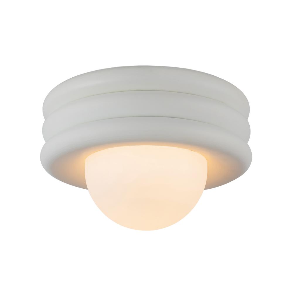 Harvey 12-in Antique White Socket Semi-Flush Mount