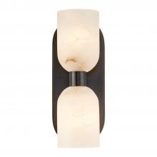 Alora Lighting WV338902UBAR - Lucian 11-in Urban Bronze/Alabaster 2 Lights Wall/Vanity