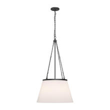 Alora Lighting PD544517MBWL - Speakeasy 18-in Matte Black/White Linen 1 Light Pendant