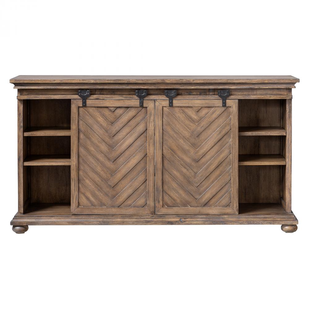 Uttermost Primalia Barn Door Media Console