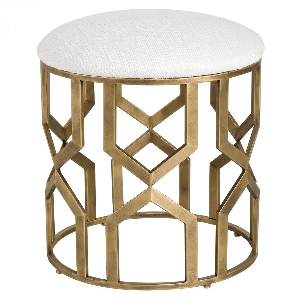 Uttermost Trellis Geometric Accent Stool