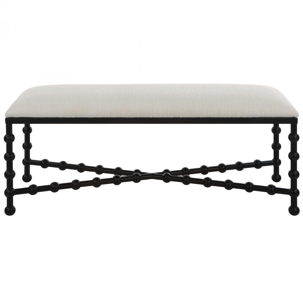 Uttermost Iron Drops Cushioned Bench