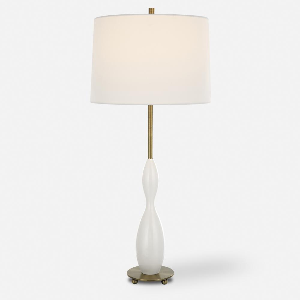 Annora Glossy White Table Lamp