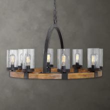 Uttermost 22133 - Atwood 8 Light Wagon Wheel Pendant