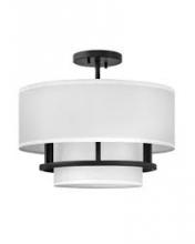 Hinkley 38893BK - Medium Semi-flush Mount