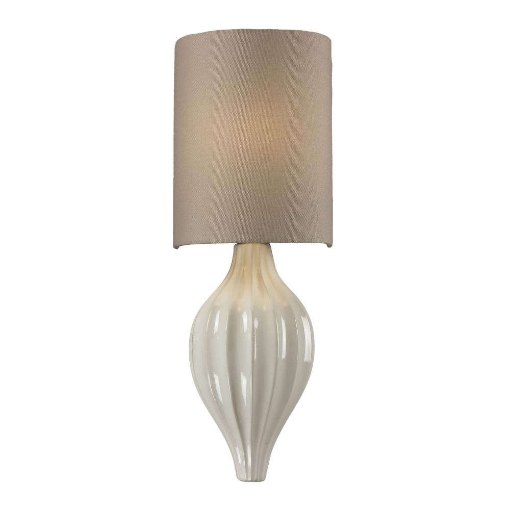 Lilliana 1 Light Wall Sconce In Cream And Aged B